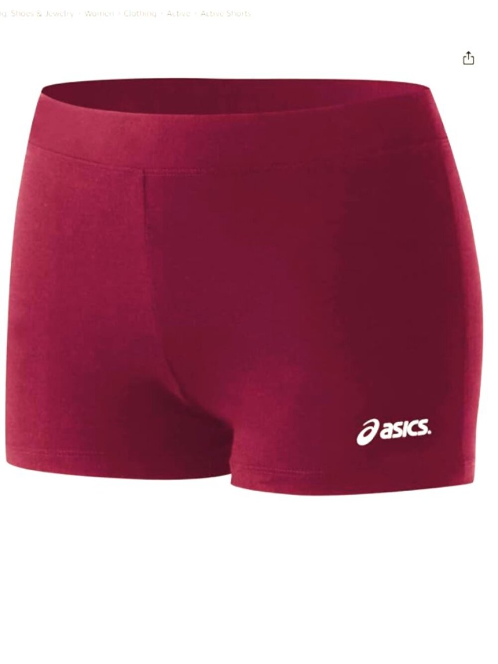 NEW ASICS Women's Low Cut Performance Short, Cardinal, X-Large